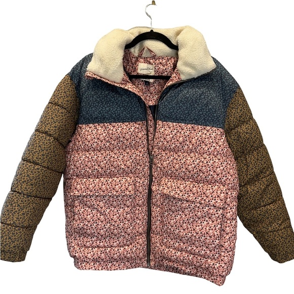 Patchwork Style Warm Winter Coat - Picture 1 of 3